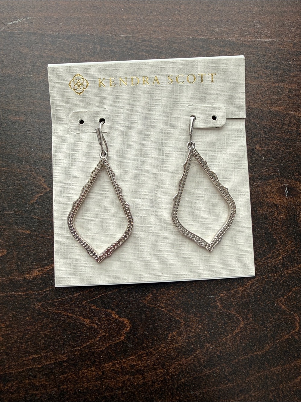 Kendra Scott Silver Filigree Open Teardrop